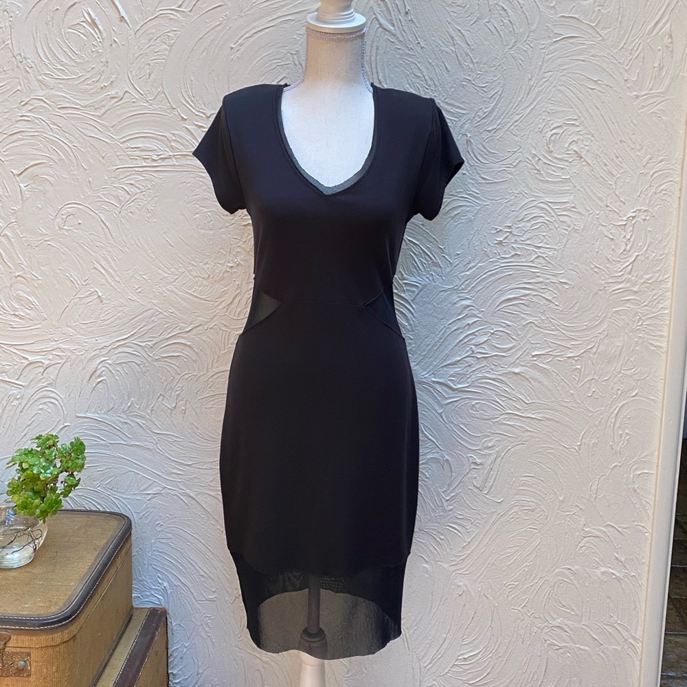 💝 RACHEL Rachel Roy Mesh Shift Dress V-Neck Medium